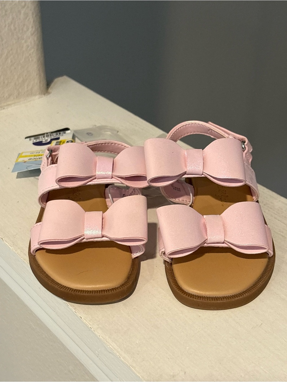 Toddler Girls' Ruby Bow Sandals Pink - Cat & Jack Toddler Child Size 6 NEW - Picture 3 of 6